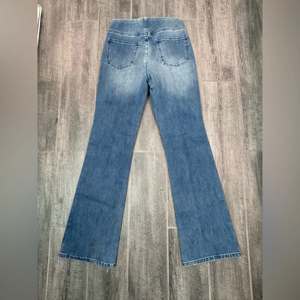Soft Surroundings Pull On Flare Jeans Comfort Waist Denim Size XS Stretch‎ - Picture 3 of 7